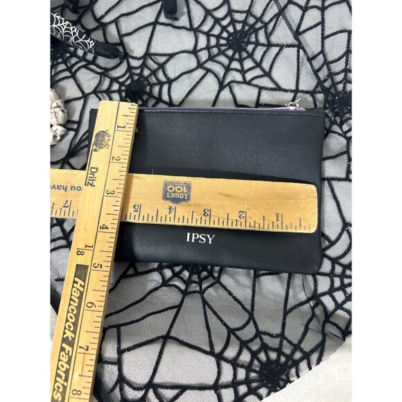 Spookie Set Skulls Spiderwebs Headband Bracelet Pouch Bag Goth Halloween - Picture 3 of 7